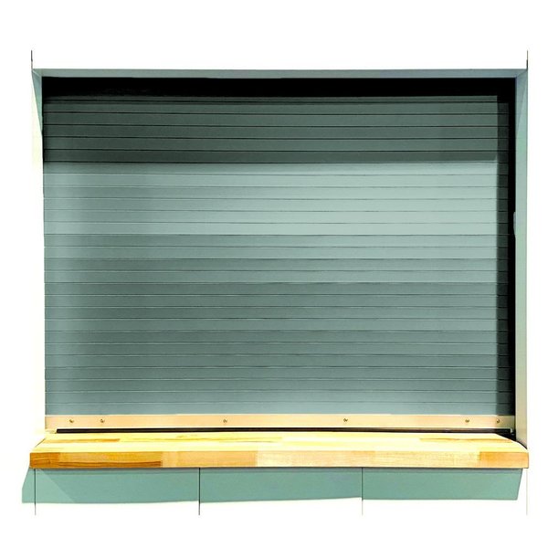 Painted Steel Counter Shutte, Grey, Heigh