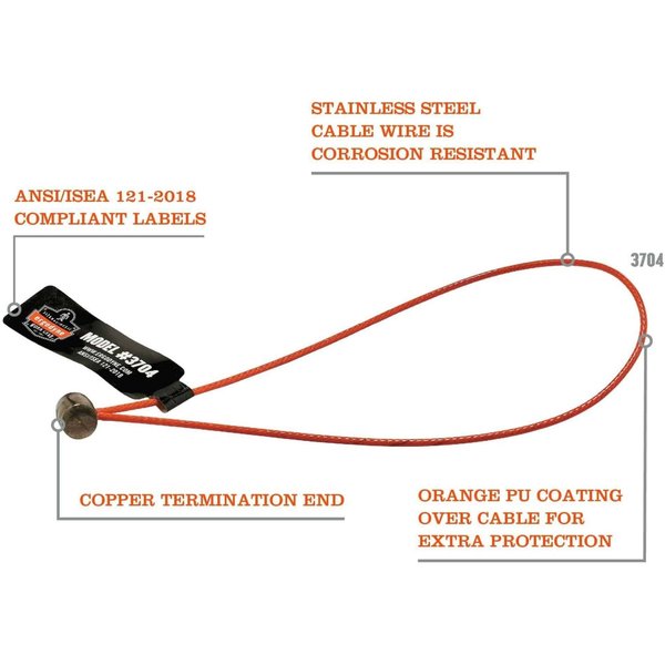 Wire Tool Tail, Orange, For Harness, PK6