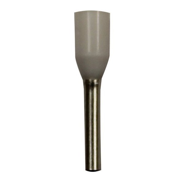 Wire Ferrule, White, 18 AWG, 8mm, PK500