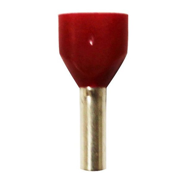 Wire Ferrule, Red, Twin, 16x2 AWG, PK500