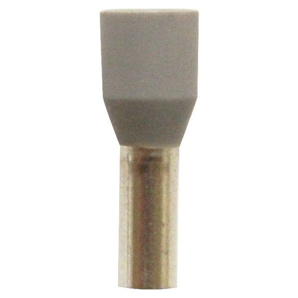 Wire Ferrule, Gray, 1 AWG2, 8mm, PK200