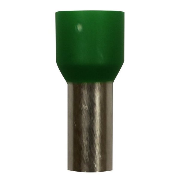 Wire Ferrule, Green, 6 AWG, 12mm, PK100