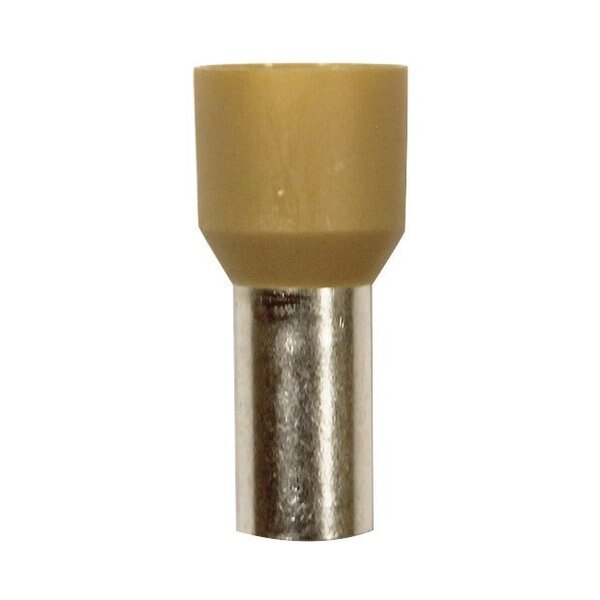 Wire Ferrule, Beige, AWG 2, 16mm, PK25