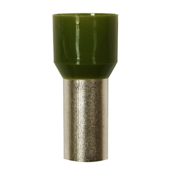 Wire Ferrule, Olive, 1/0 AWG, 20mm, PK25
