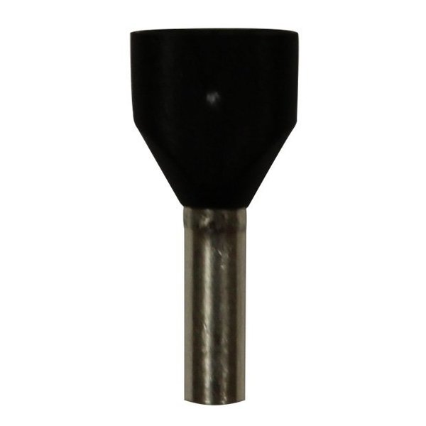 Wire Ferrule, Black, Twin, PK100