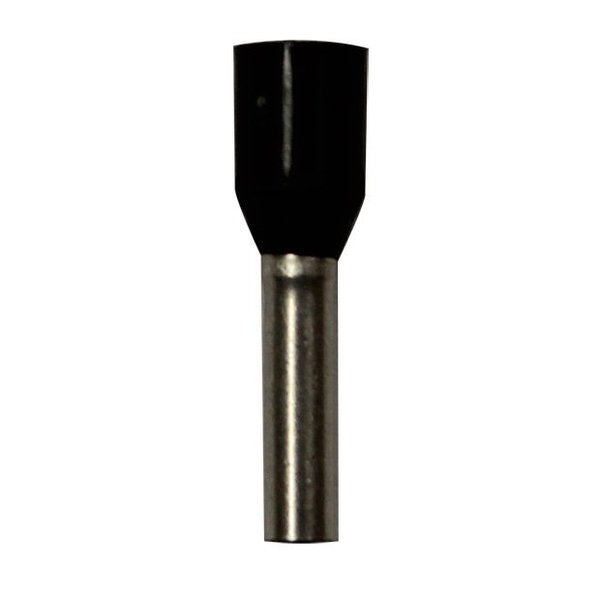 Wire Ferrule, Black, 16 AWG, 8mm, PK500