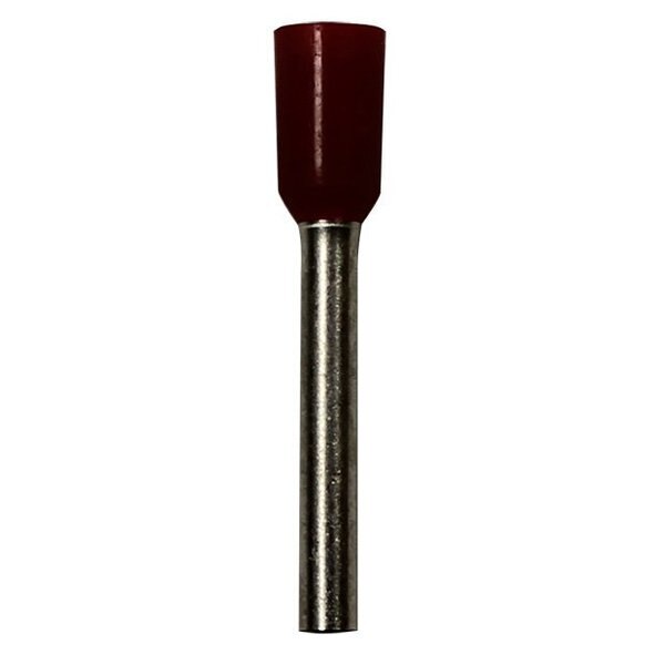 Wire Ferrule, Red, 18 AWG, 12mm, PK500