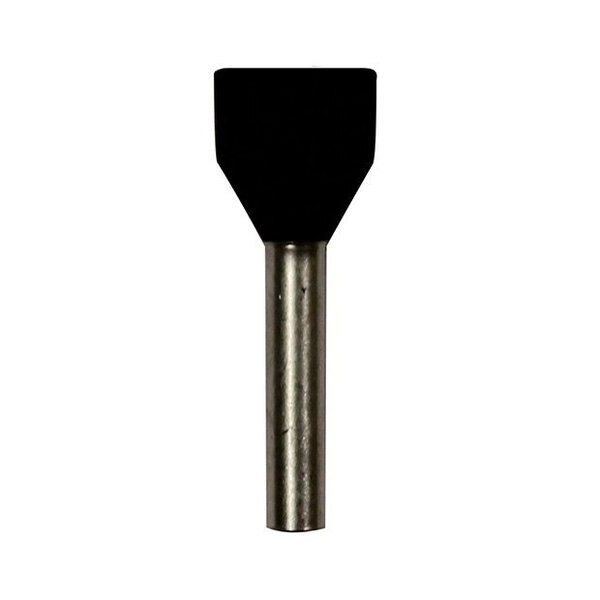 Wire Ferrule, 100PK, Black, Dual, PK100