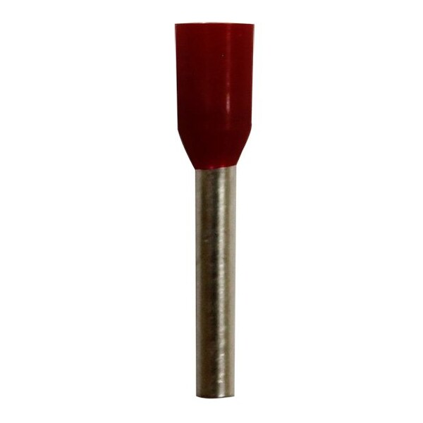 Wire Ferrule, Red, 18 AWG, PK100