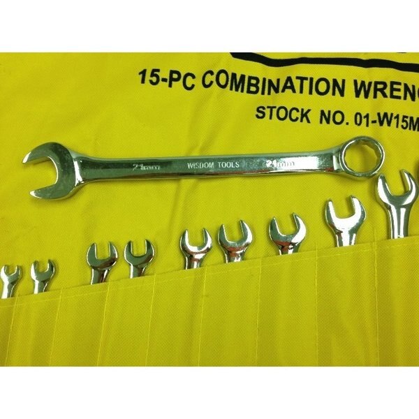 15 Piece 6-24mm Combination Wrench Set