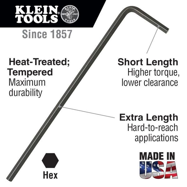 Metric L-Shape Hex Key, 2 mm Tip Size