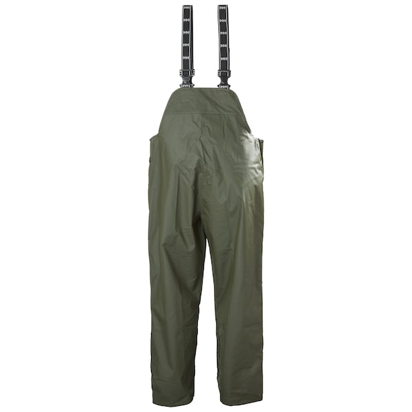 Rain Bibs, PVC/Polyester, Army Green, 5XL