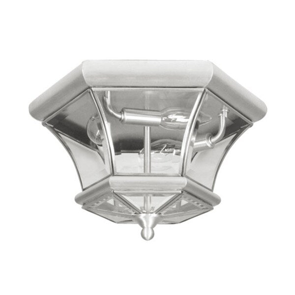 Monterey/Georgetown 3 Light Brushed Nickel Outdoor Ceiling Mount