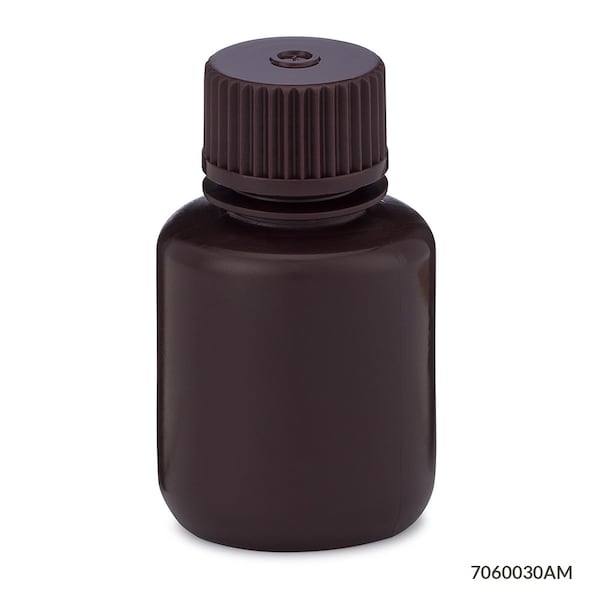 Bottle, 62 mm H, Amber, 36 mm Dia, PK12