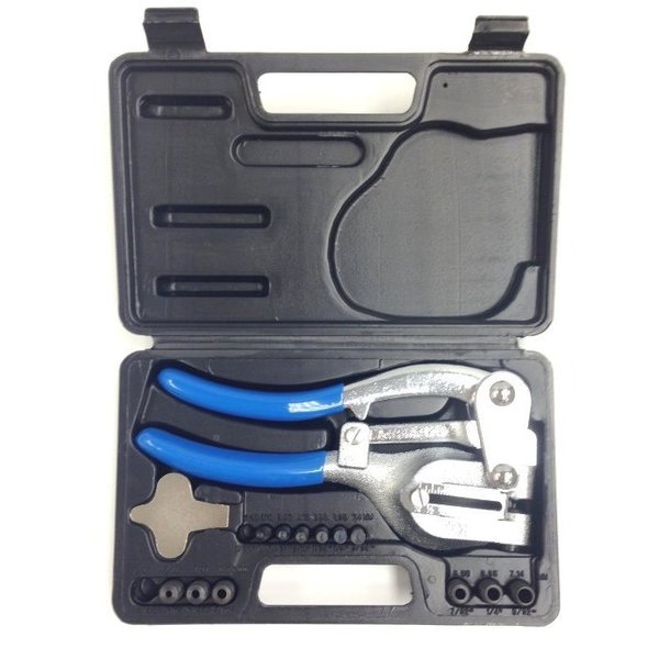 17 Piece Metal Power Punch Kit With Punches & Dies