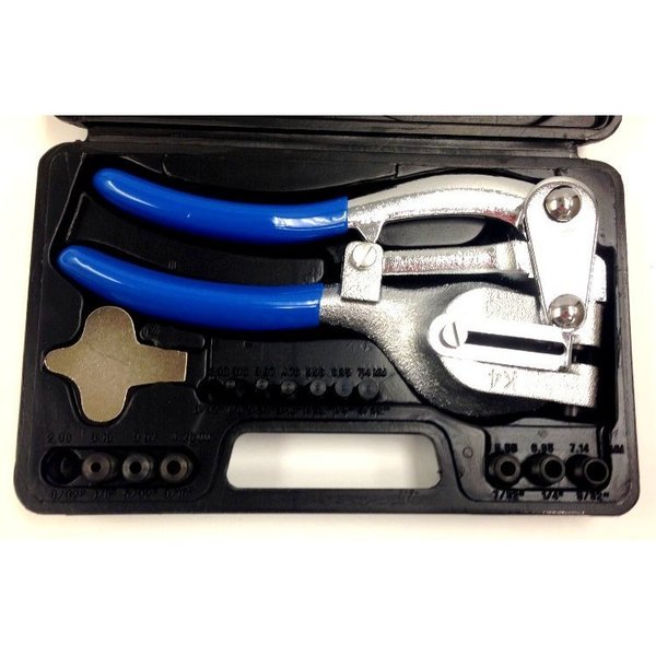 17 Piece Metal Power Punch Kit With Punches & Dies