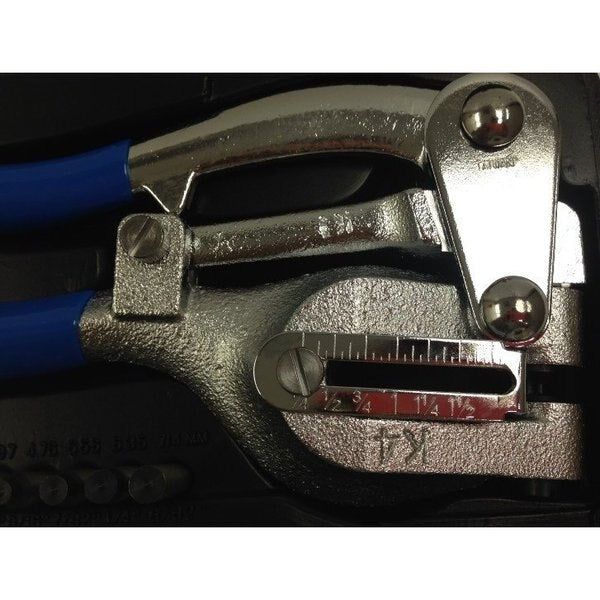 17 Piece Metal Power Punch Kit With Punches & Dies