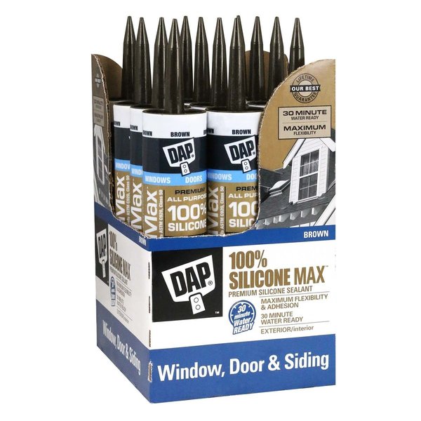 Silicone Max Wds, 10.1 fl oz, Brown, PK12