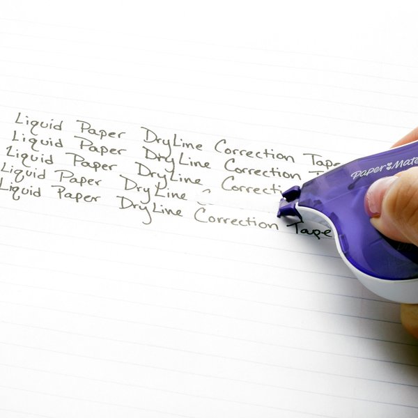 Correction Tape, 1/5W, White, PK2