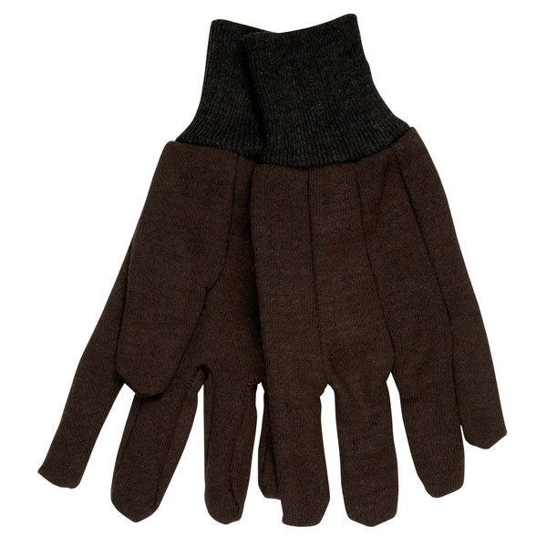 Gloves, Cotton, Brn, Large, 8 oz., PK12