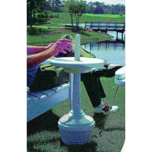 Smoker Outpost Patio with Table, White
