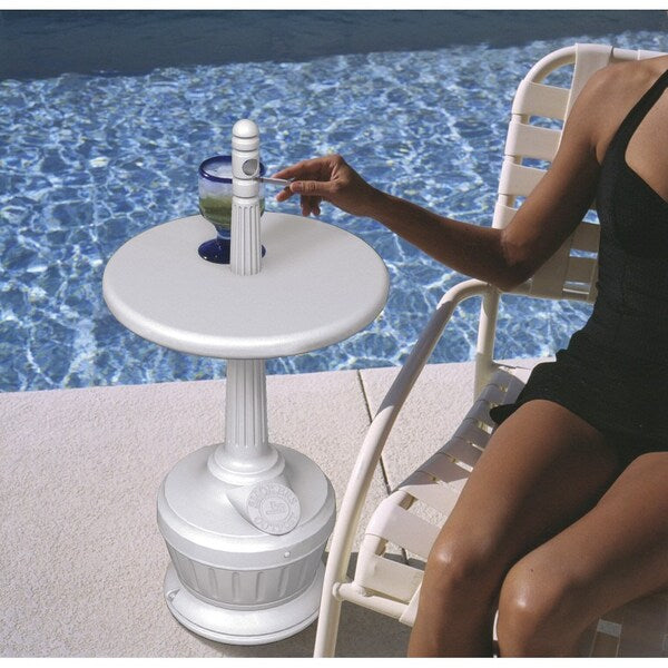 Smoker Outpost Patio with Table, White
