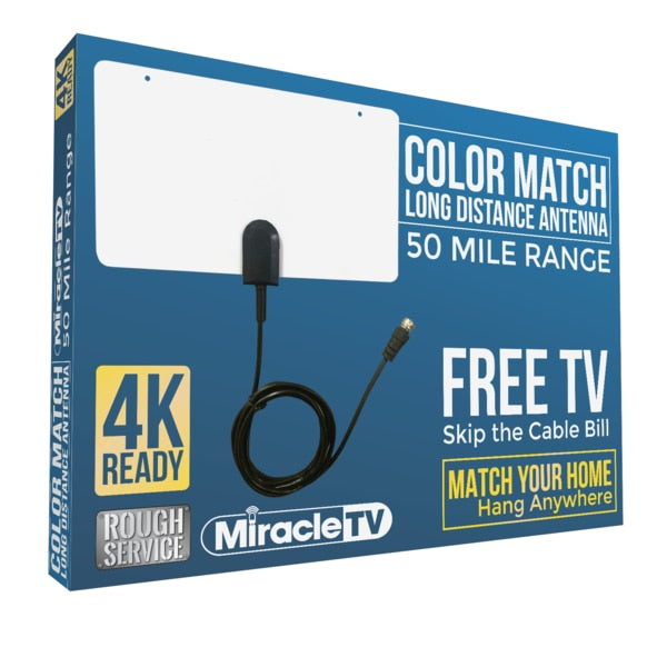Color Match Indoor HDTV Antenna w/ 50 Mi
