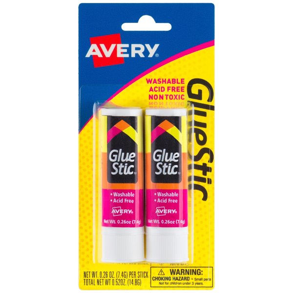Glue Stick, White, 0.26 oz