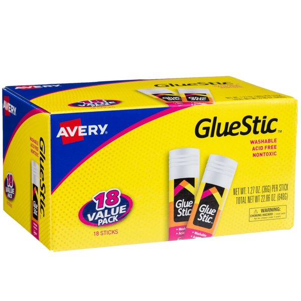 Glue Stick, White, 1.27 oz