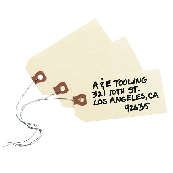 Shipping Tags with Wire, 11.5 pt, PK1000