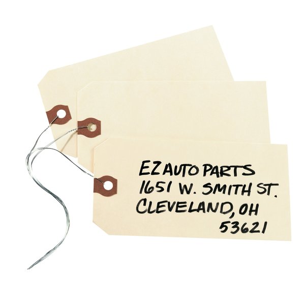 Shipping Tags with Wire, 11.5 pt, PK1000