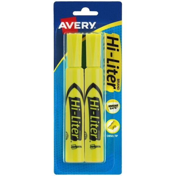 Desk Style Fluorescent Highlighters, PK2