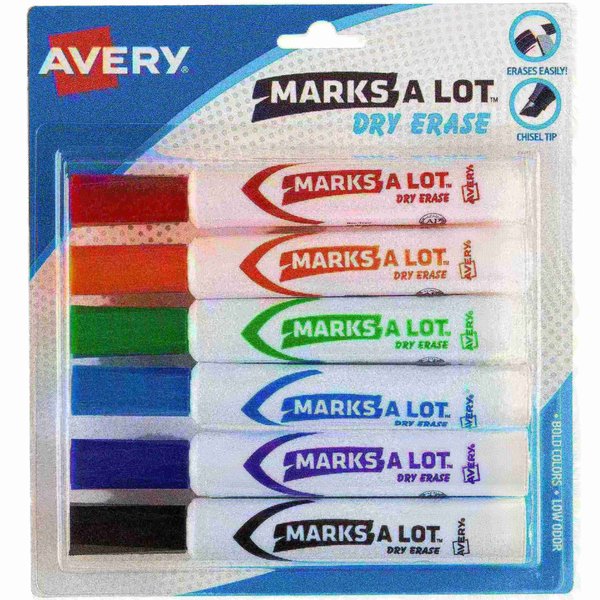 Marks A Lot Desk-Style Dry Erase Ma, PK6