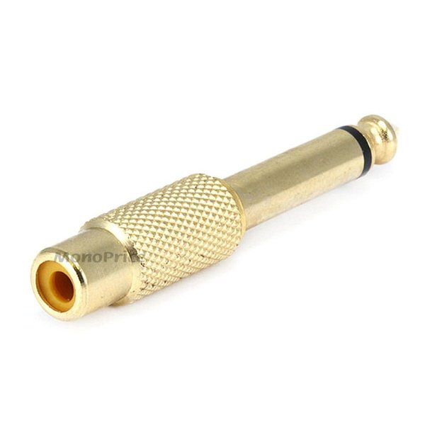 1/4Inch M Plug to RCA Jack Adapter, Metal