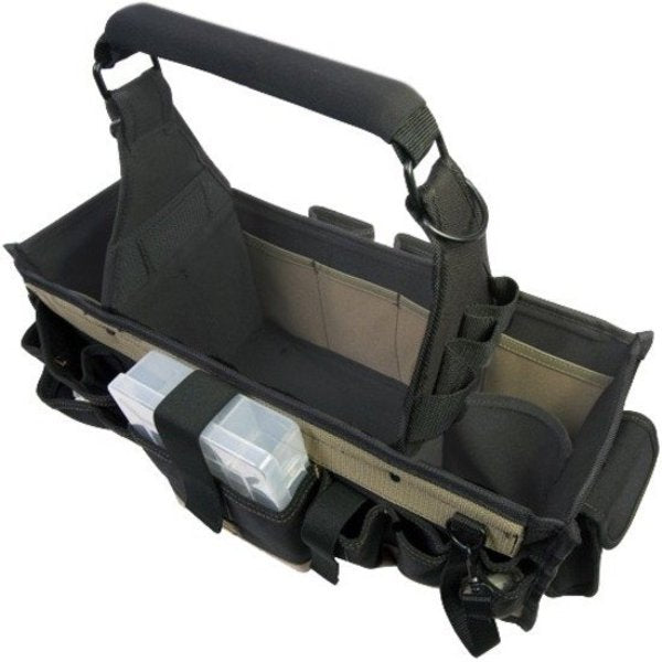 Tool Tote, Polyester, 42 Pockets, Black, 15