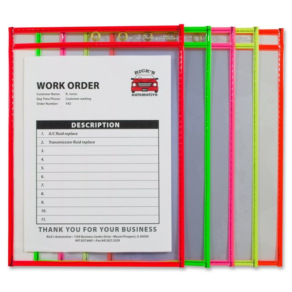 Shop Ticket Holder, Neon Color, 9x12