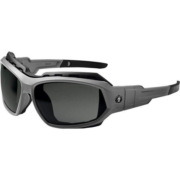 Polarized Safety Glasses, Traditional Smoke PC Decenter Lens, Scratch-Resistant