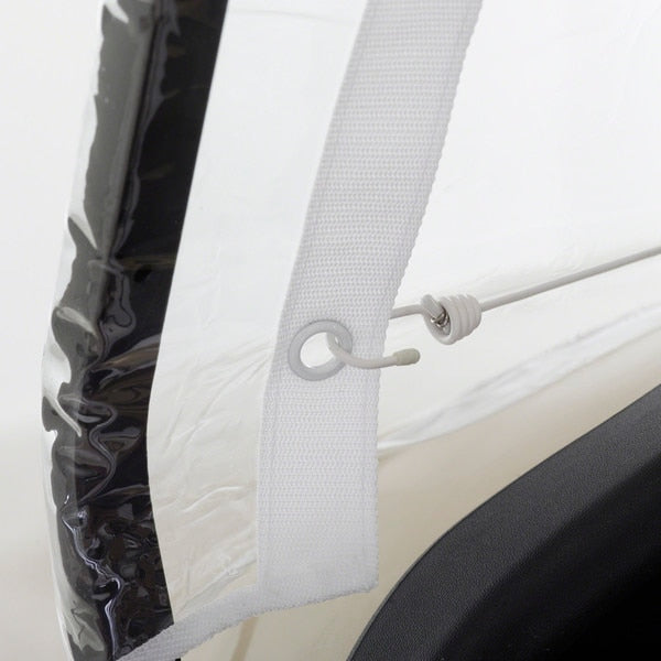 Portable Golf Cart Windshield, White/Clear