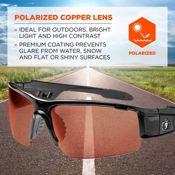 Polarized Safety Glasses, Polarized Copper Scratch-Resistant