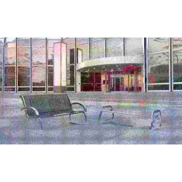 Skyline Blk Bench Stainless Sides, 4 ft.