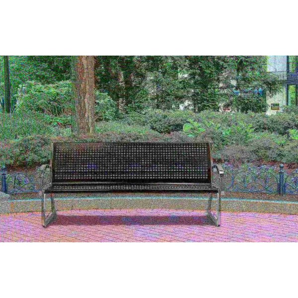 Skyline Blk Bench Stainless Sides, 6 ft.