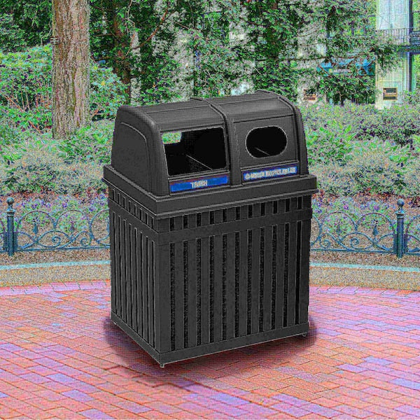50 gal Recycling Bin, Stainless Steel