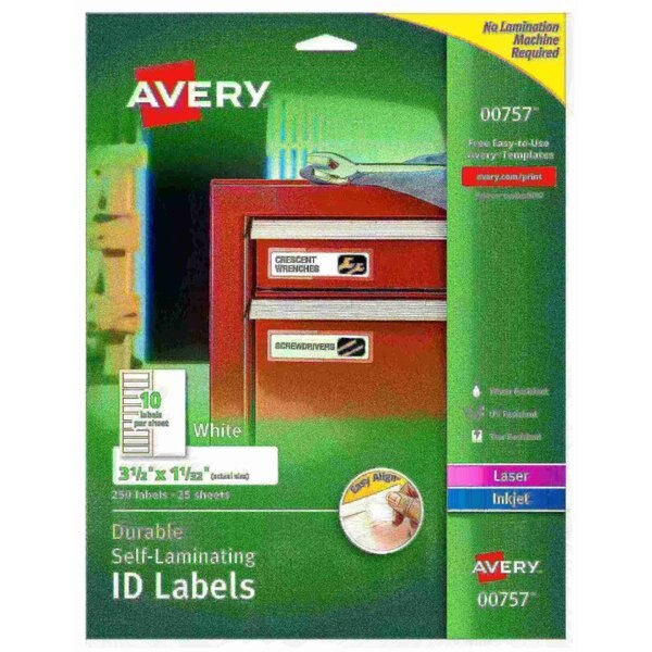 Easy Align Self-Laminating ID Lab, PK250