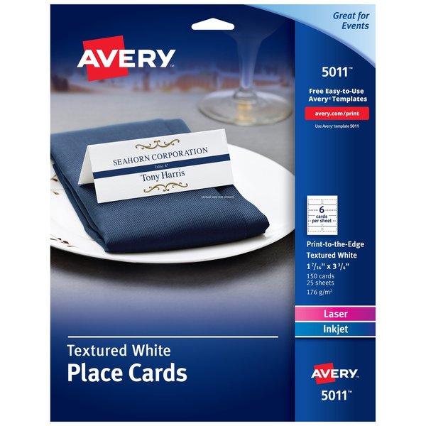 Small Place Cards, Matte, Two-Sid, PK150