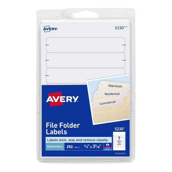File Folder Labels on 4