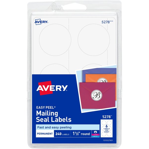 Mailing Seals, Permanent Adhesive, PK240