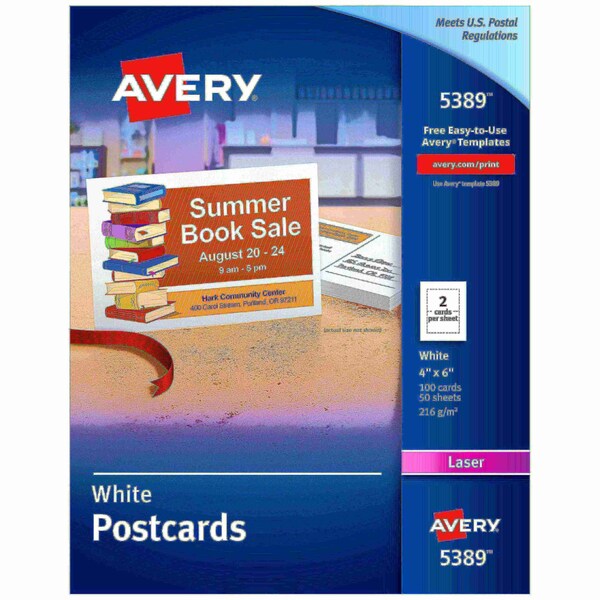 Postcards, Uncoated, Two-Sided Pr, PK100