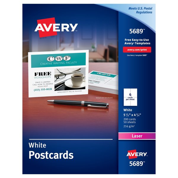 Postcards, Uncoated, Two-Sided Pr, PK200
