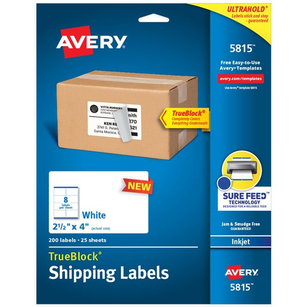 Printable Blank Shipping Labels, PK200