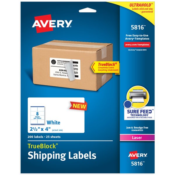 Printable Blank Shipping Labels, PK200
